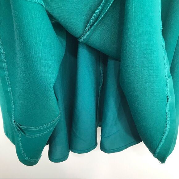 Belle by Badgley Mischka Green Cocktail Dress with Sequin Snowflake Collar - Picture 13 of 16